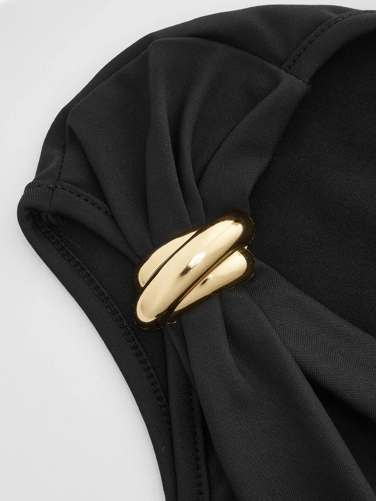 Asymmetric Neckline Ring Detail Top sold by COMMENSE product image thumbnail 5