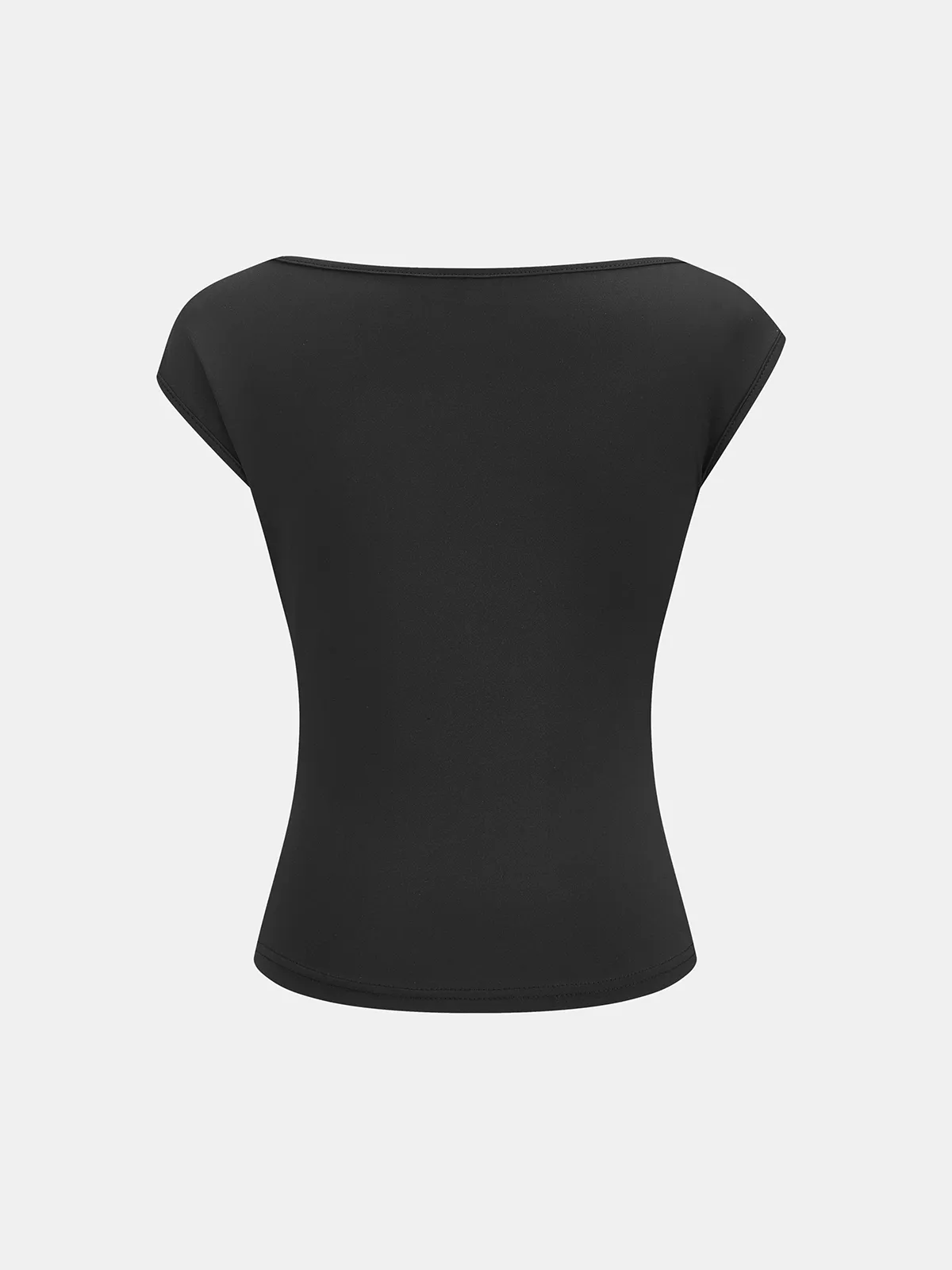 Asymmetric Neckline Ring Detail Top sold by COMMENSE product image thumbnail 3