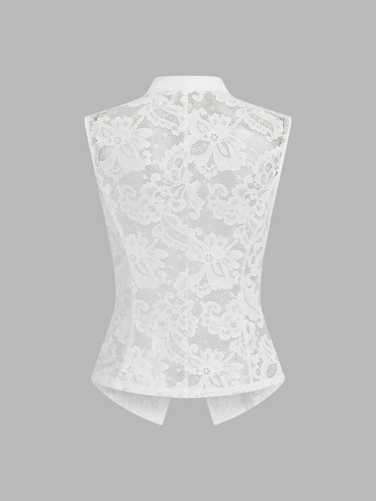 Mandarin Collar Lace Frog Button Vest sold by COMMENSE product image thumbnail 3
