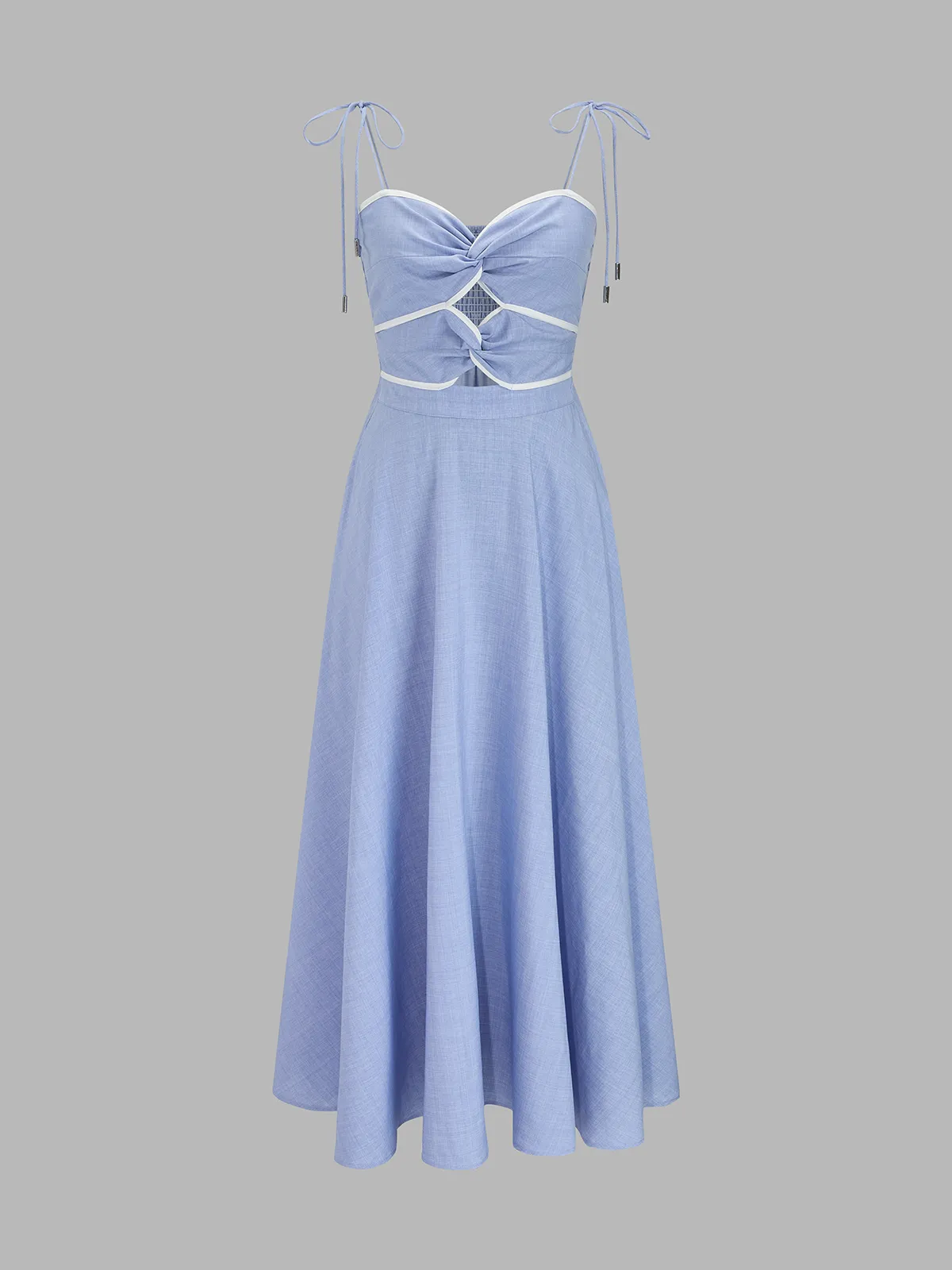 Cutout Tie Strap Maxi Dress sold by COMMENSE product image thumbnail 2