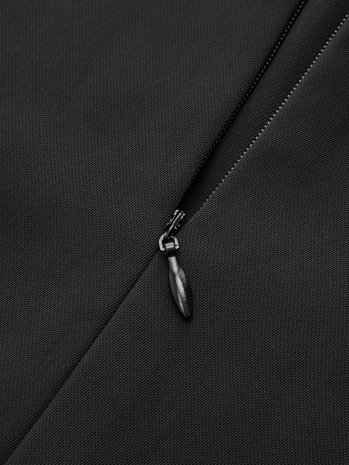 Tie Detail Contrast Trim Collared Mini Dress sold by COMMENSE product image thumbnail 5