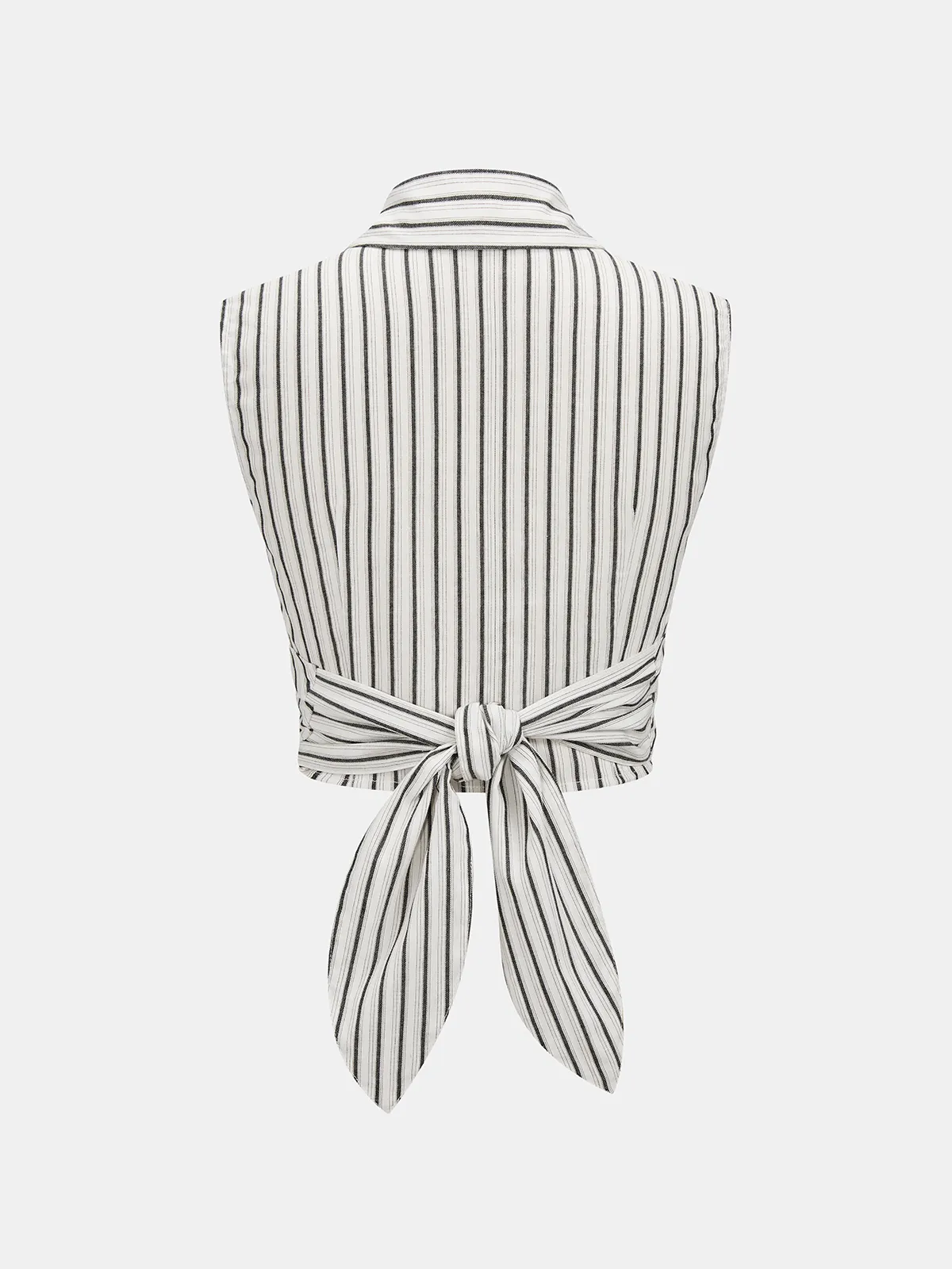 Striped Tie-Back Cotton Top & Pants Set sold by COMMENSE product image thumbnail 3