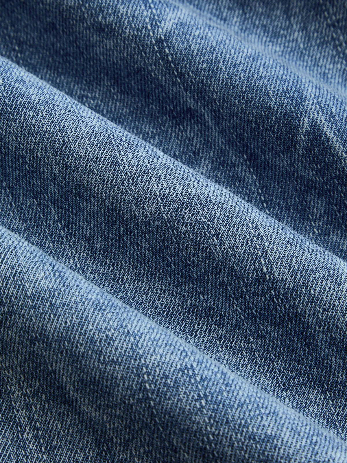 Denim Tie-Neck Midi Dress sold by COMMENSE product image thumbnail 4
