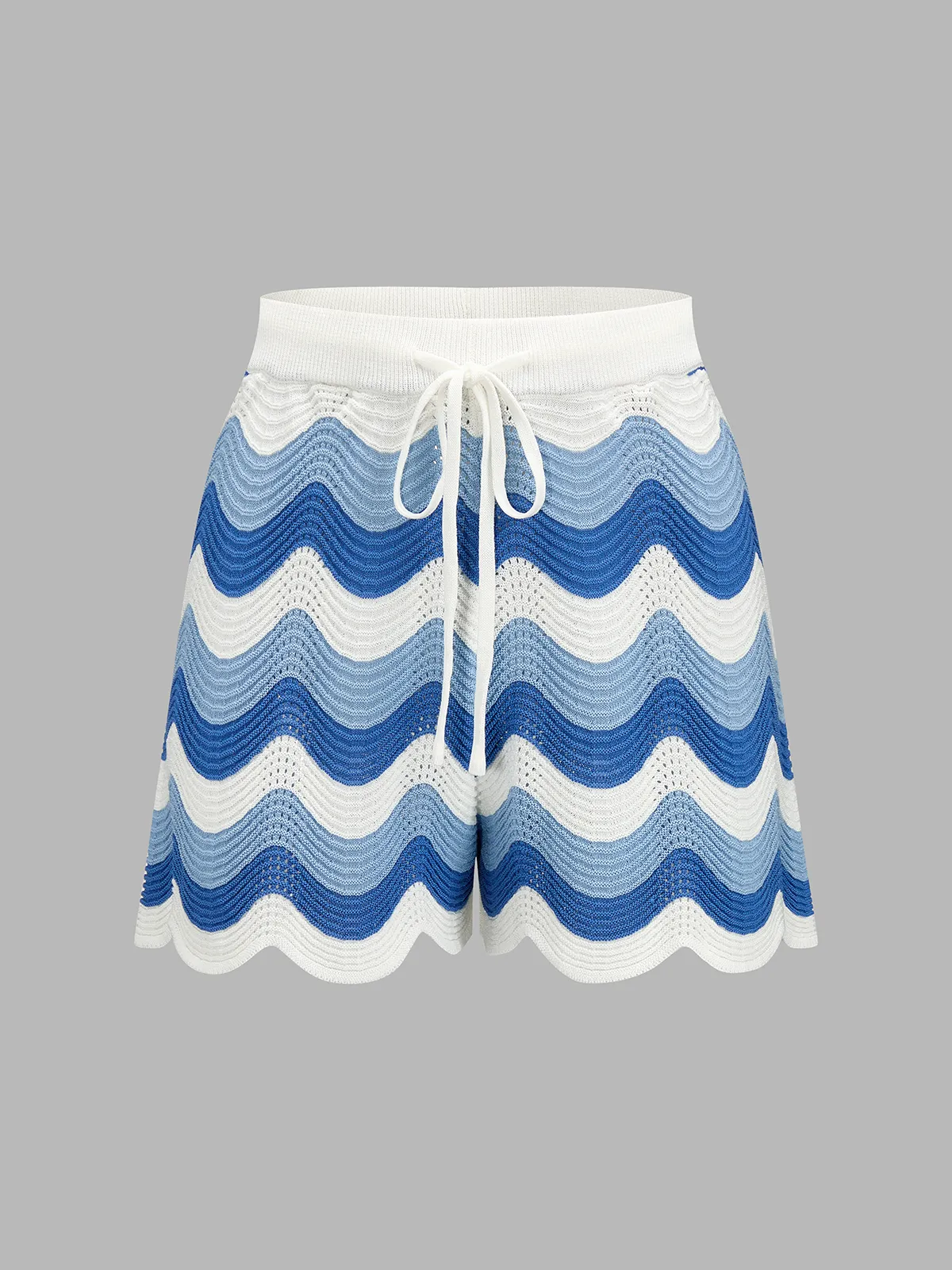 Wavy Knit Two Piece Shorts Set sold by COMMENSE product image thumbnail 5