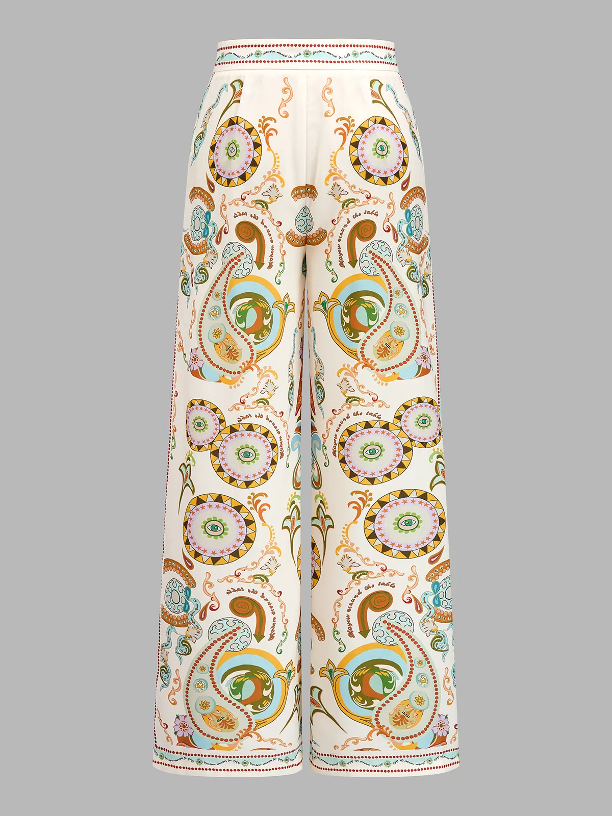 Bohemian Paisley Print Wide Leg Pants sold by COMMENSE product image thumbnail 3