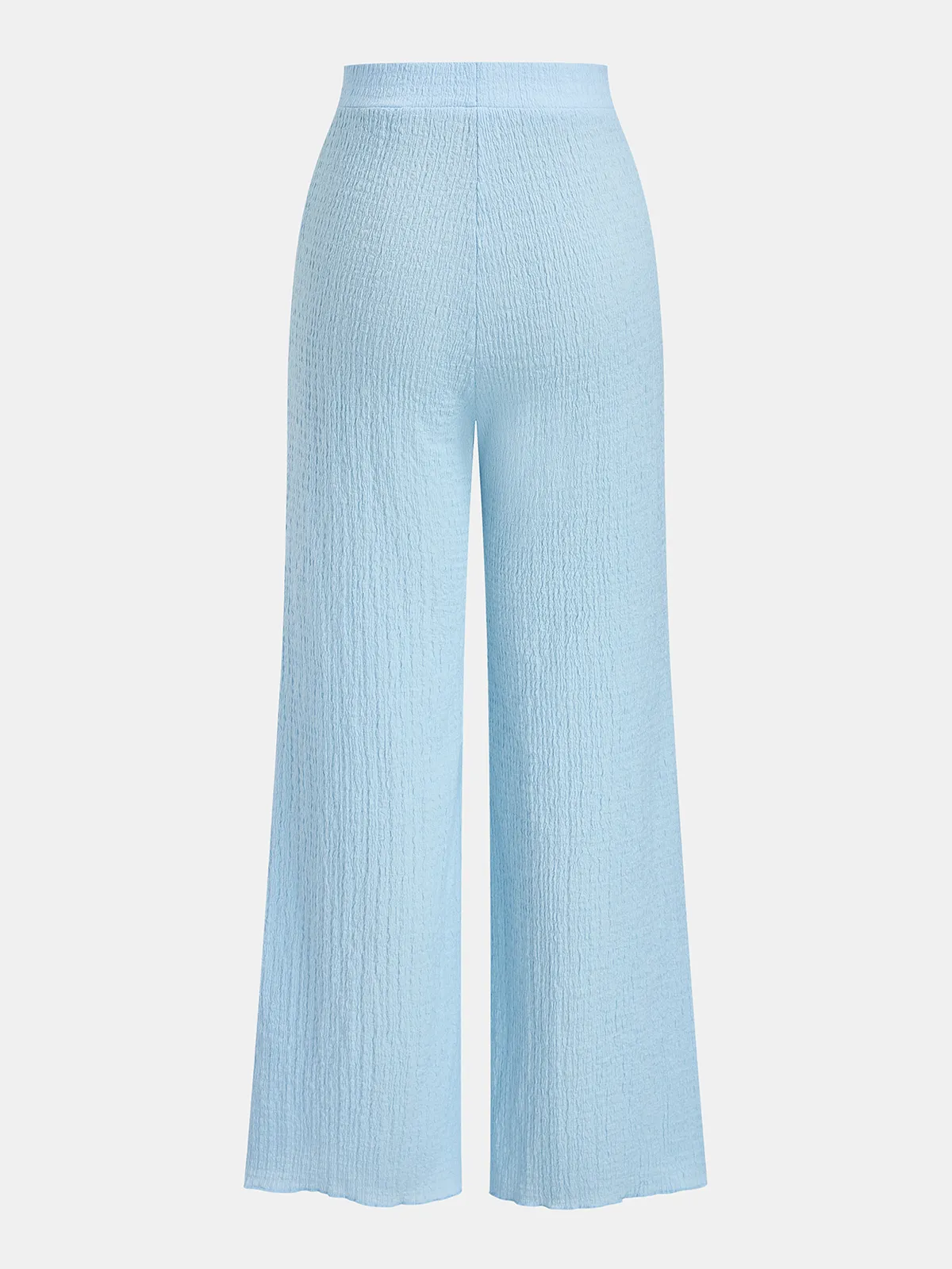 Textured Halter Tie-Front Top & Pants Set sold by COMMENSE product image thumbnail 5