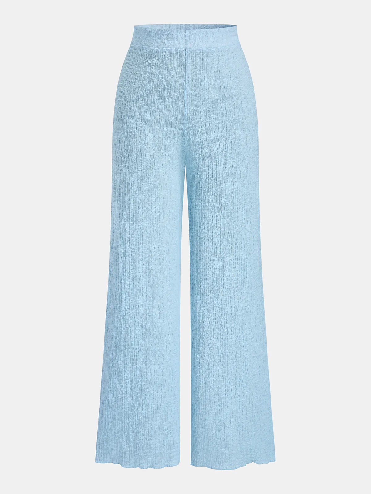 Textured Halter Tie-Front Top & Pants Set sold by COMMENSE product image thumbnail 4