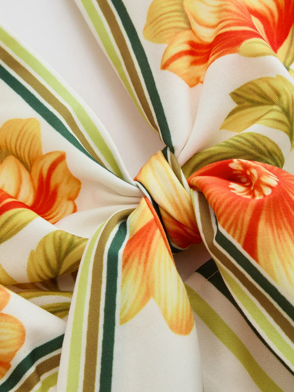 Floral Halter Knot Front Maxi Dress sold by COMMENSE product image thumbnail 4