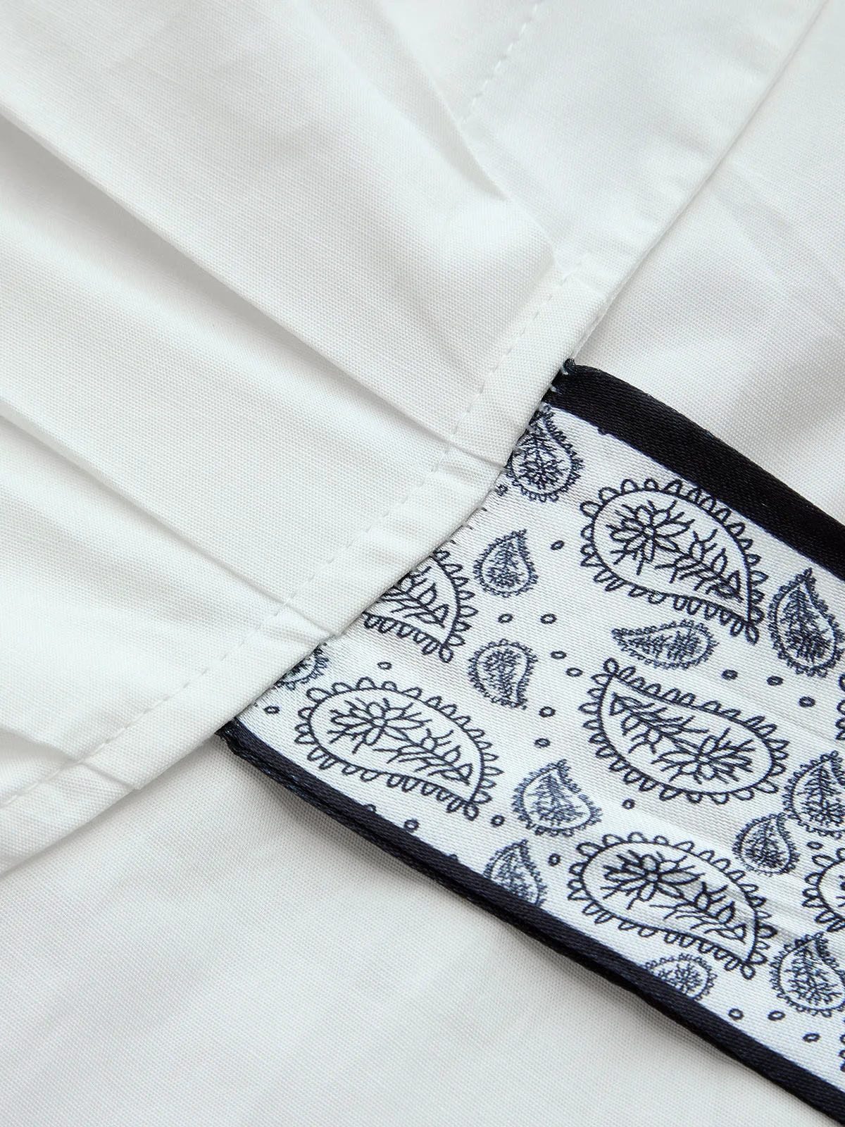 Paisley Tie-Waist Wrap Blouse sold by COMMENSE product image thumbnail 4
