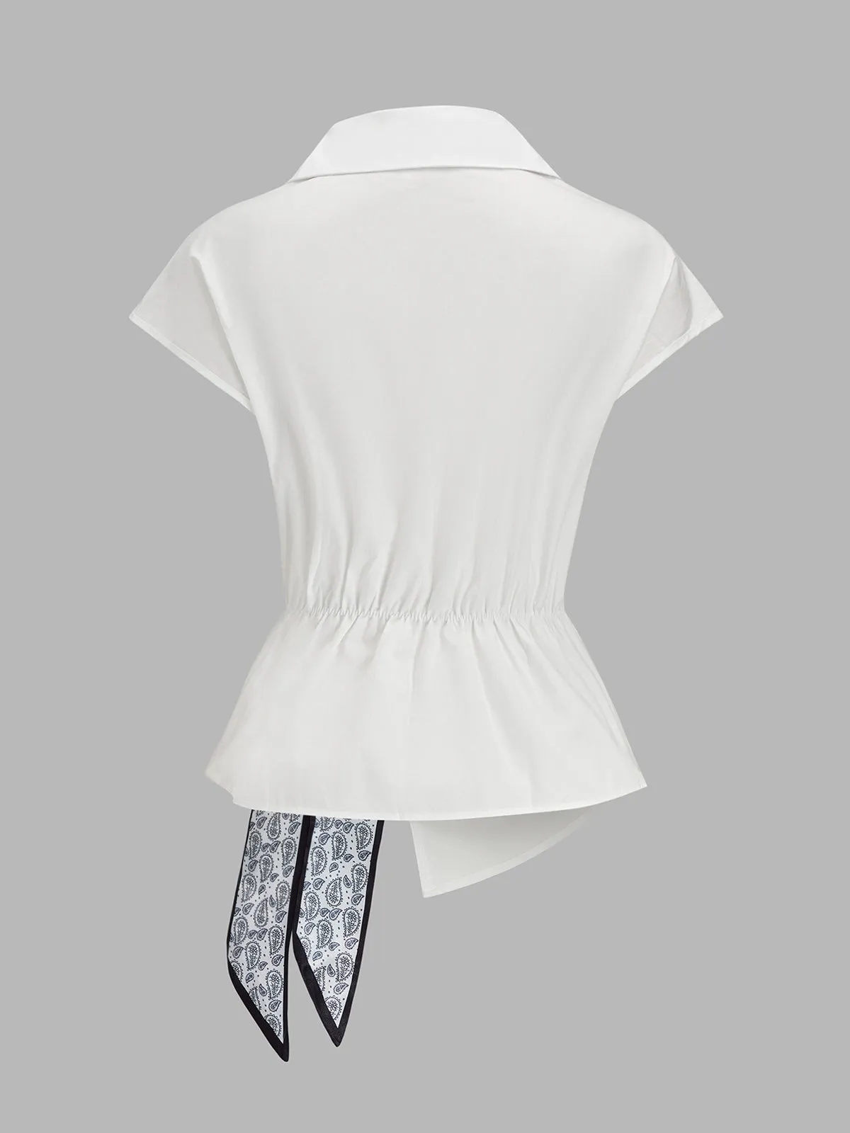 Paisley Tie-Waist Wrap Blouse sold by COMMENSE product image thumbnail 2