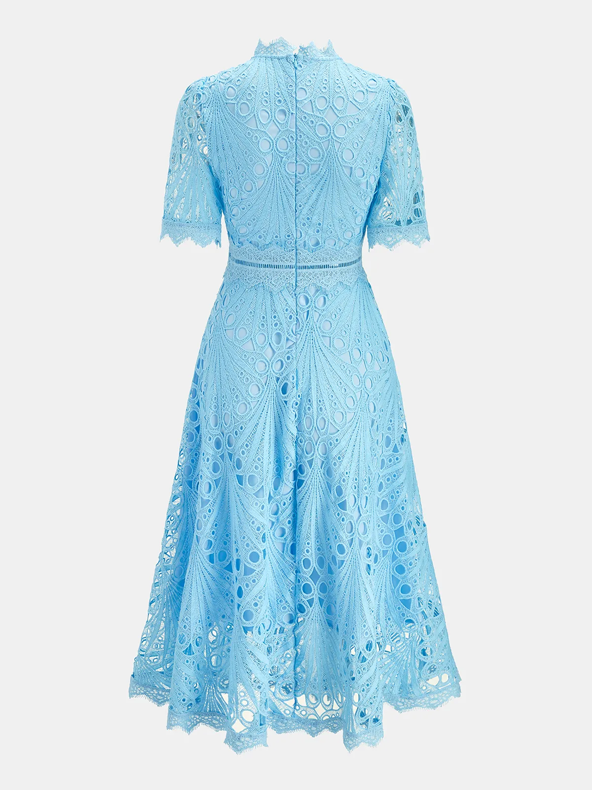Short Sleeve Guipure Lace Maxi Dress sold by COMMENSE product image thumbnail 2