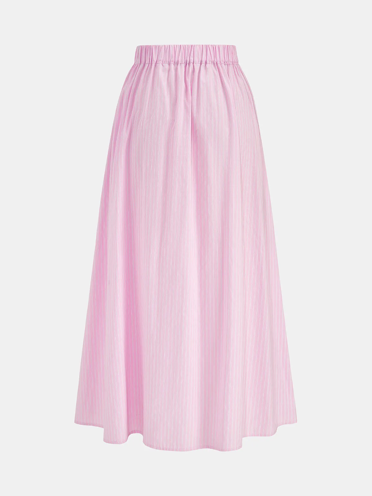 Striped Halter Wrap Crop Top & Midi Skirt Set sold by COMMENSE product image thumbnail 5