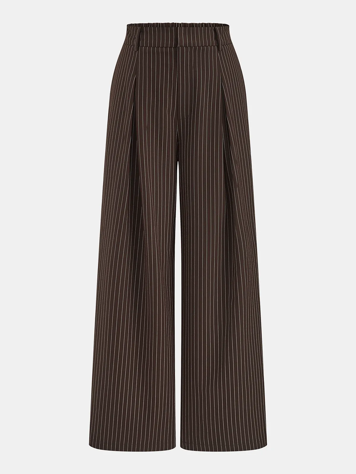 Pinstripe Sleeveless Blouse & Wide-Leg Pants Set sold by COMMENSE product image thumbnail 5