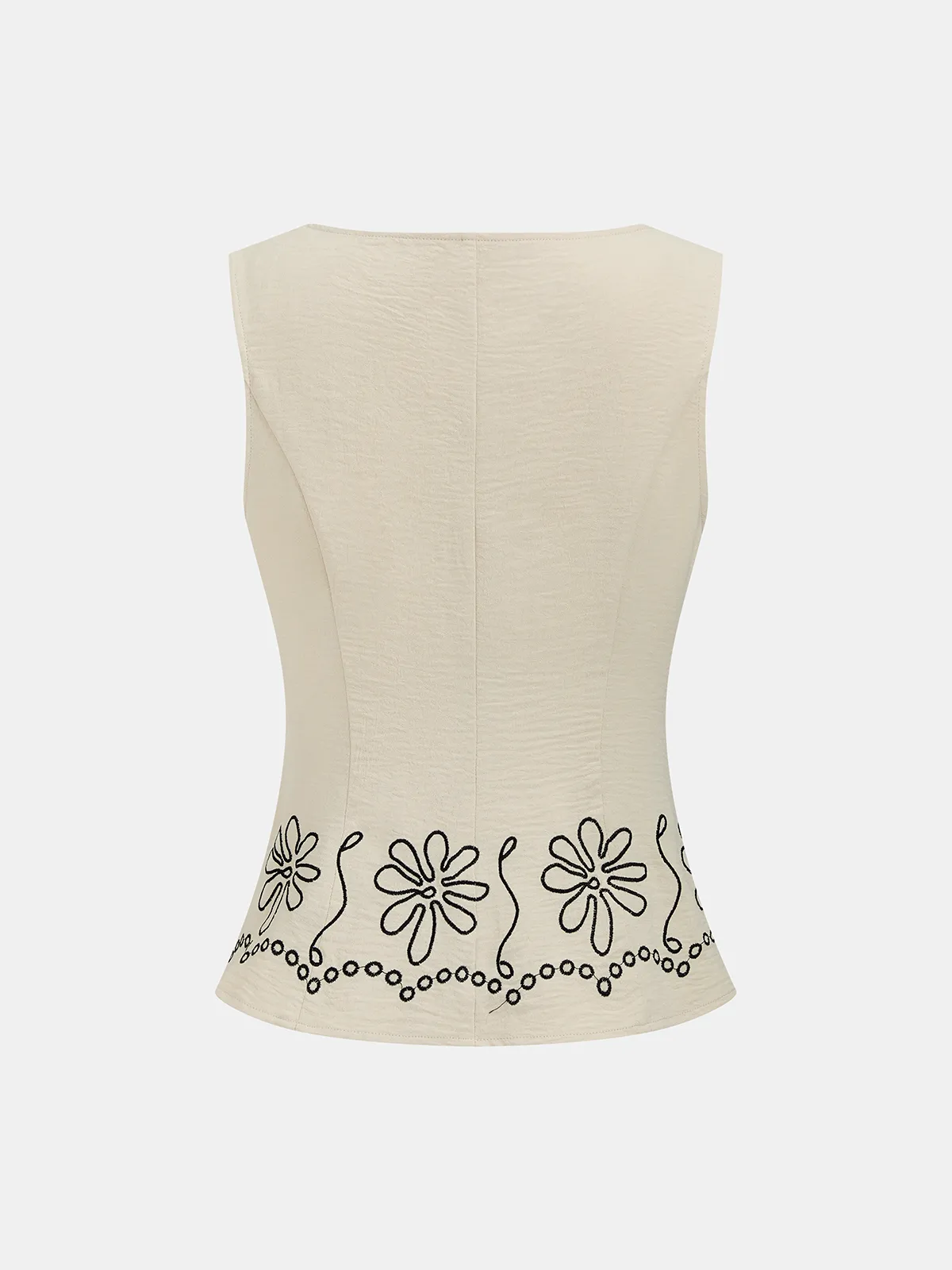 Floral Embroidered Two Piece Pants Set sold by COMMENSE product image thumbnail 4