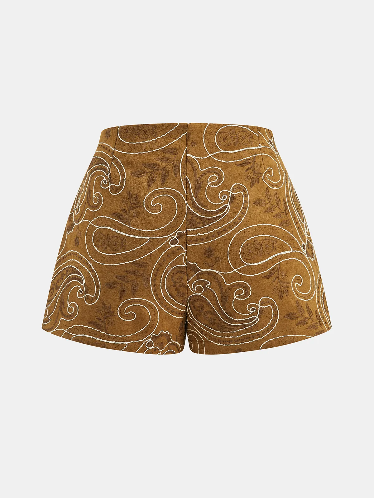Paisley Embroidered Asymmetrical Skort sold by COMMENSE product image thumbnail 2