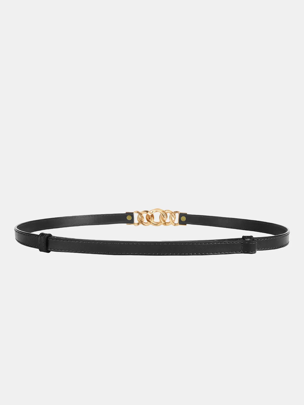 Thin Leather Chain Buckle Waist Belt sold by COMMENSE product image thumbnail 2