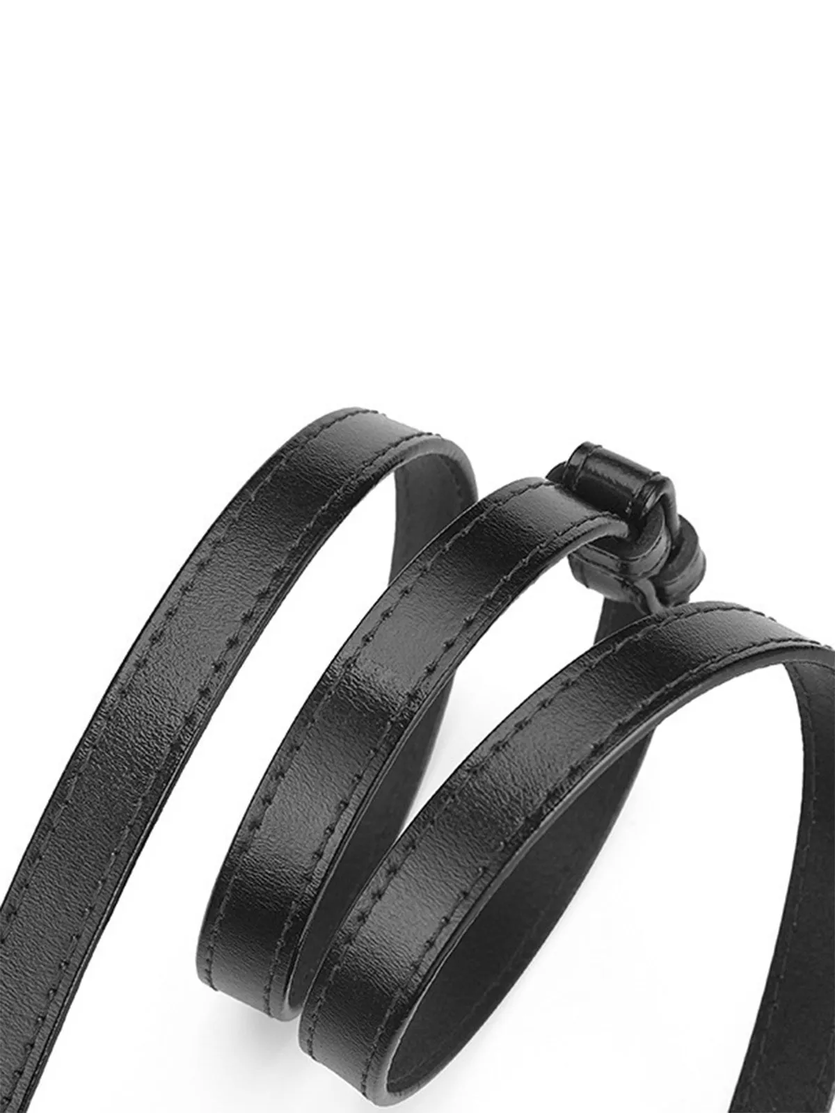 Thin Leather Chain Buckle Waist Belt sold by COMMENSE product image thumbnail 3