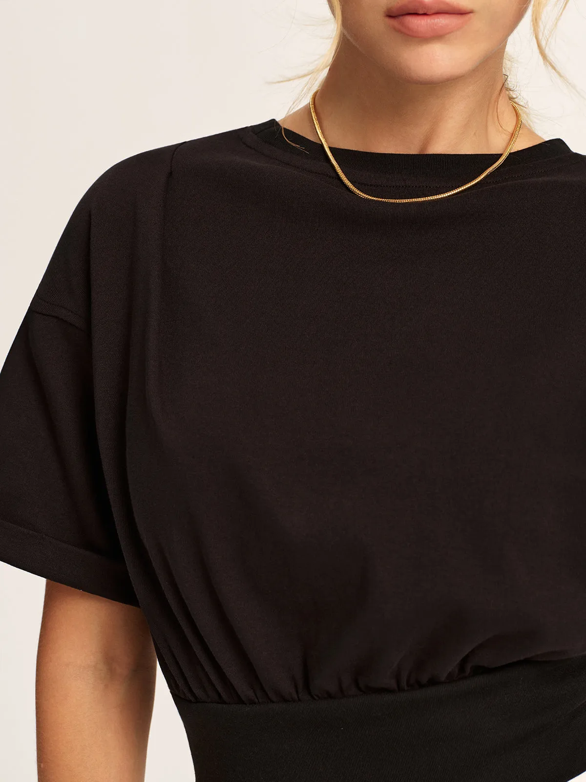 Cinched Waist Top & Pleated Skirt Set sold by COMMENSE product image thumbnail 5