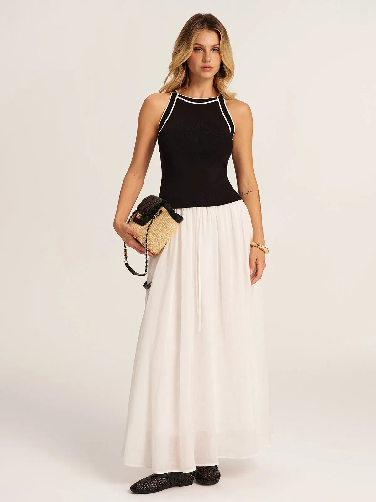 Contrast Trim Knit Tank Top sold by COMMENSE product image thumbnail 2