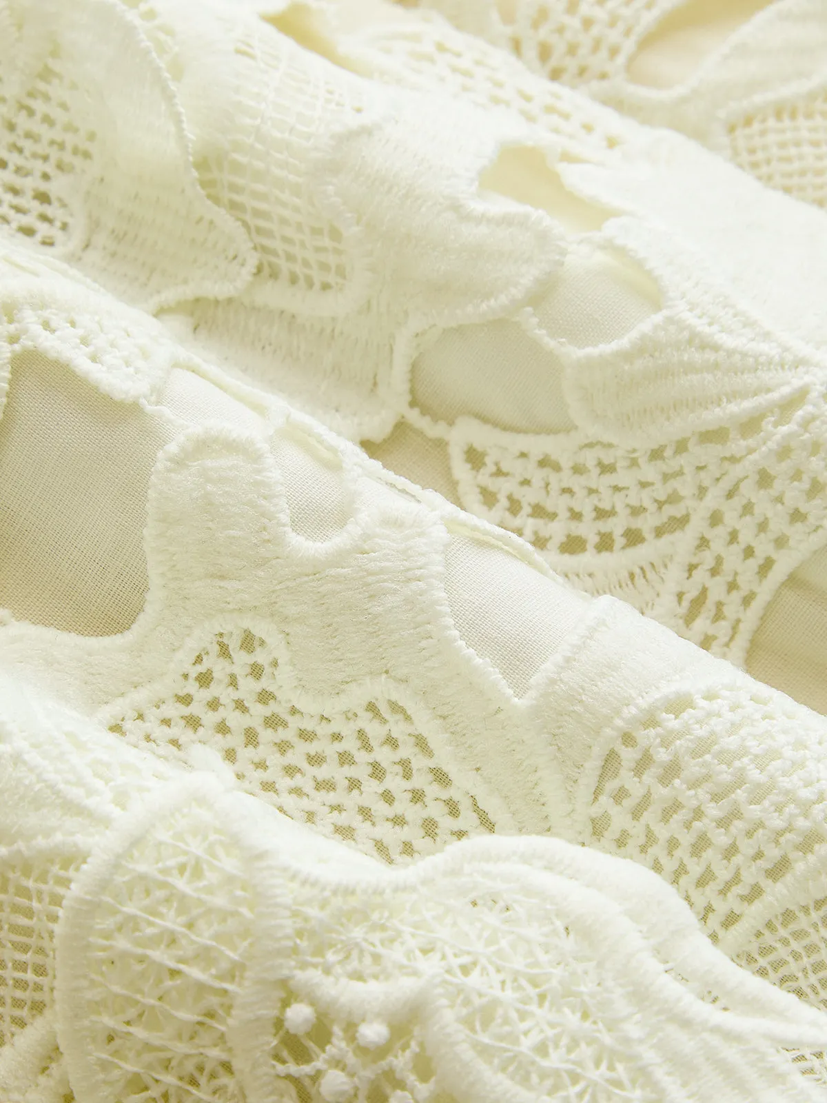 Guipure Lace Sleeveless A-Line Dress sold by COMMENSE product image thumbnail 5