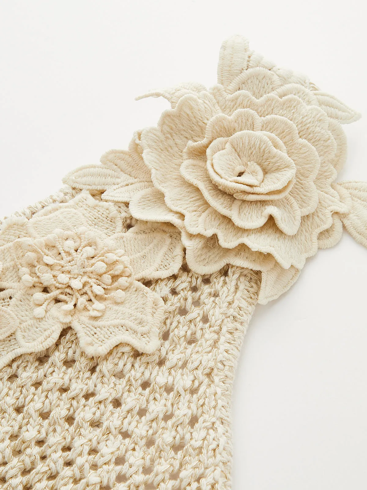 One Shoulder 3D Flower Crochet Top sold by COMMENSE product image thumbnail 5