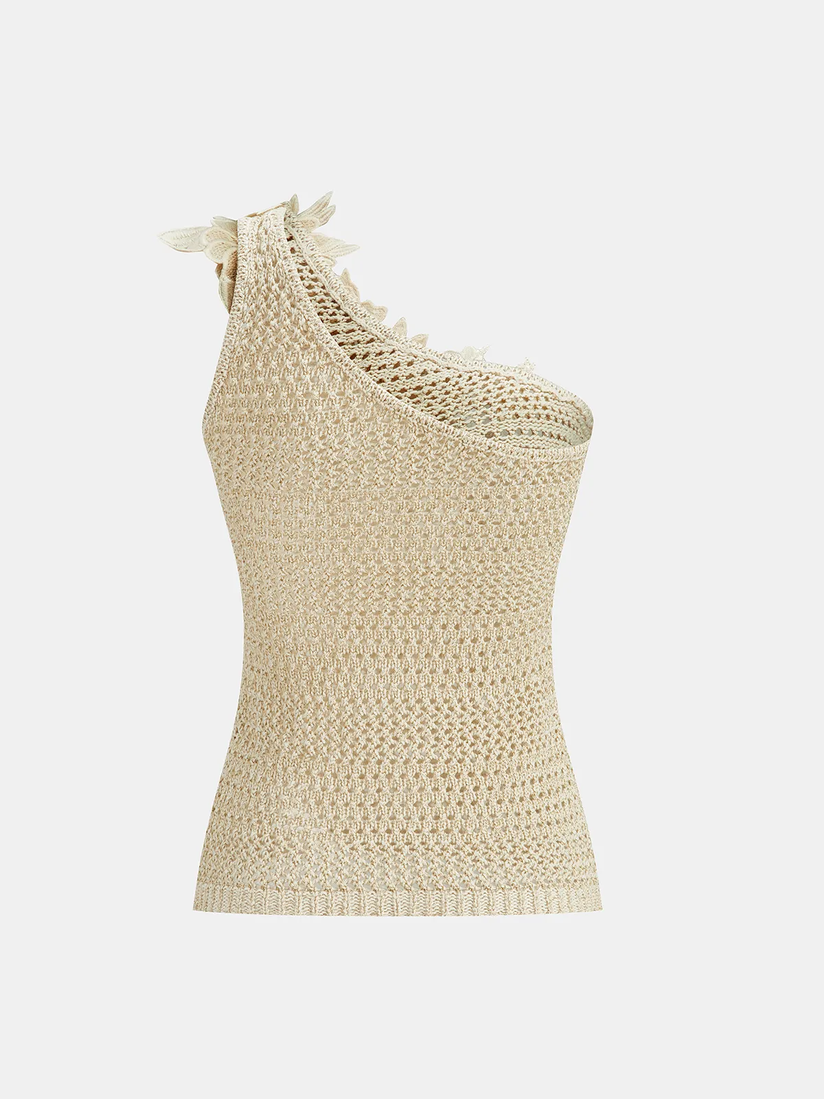 One Shoulder 3D Flower Crochet Top sold by COMMENSE product image thumbnail 3