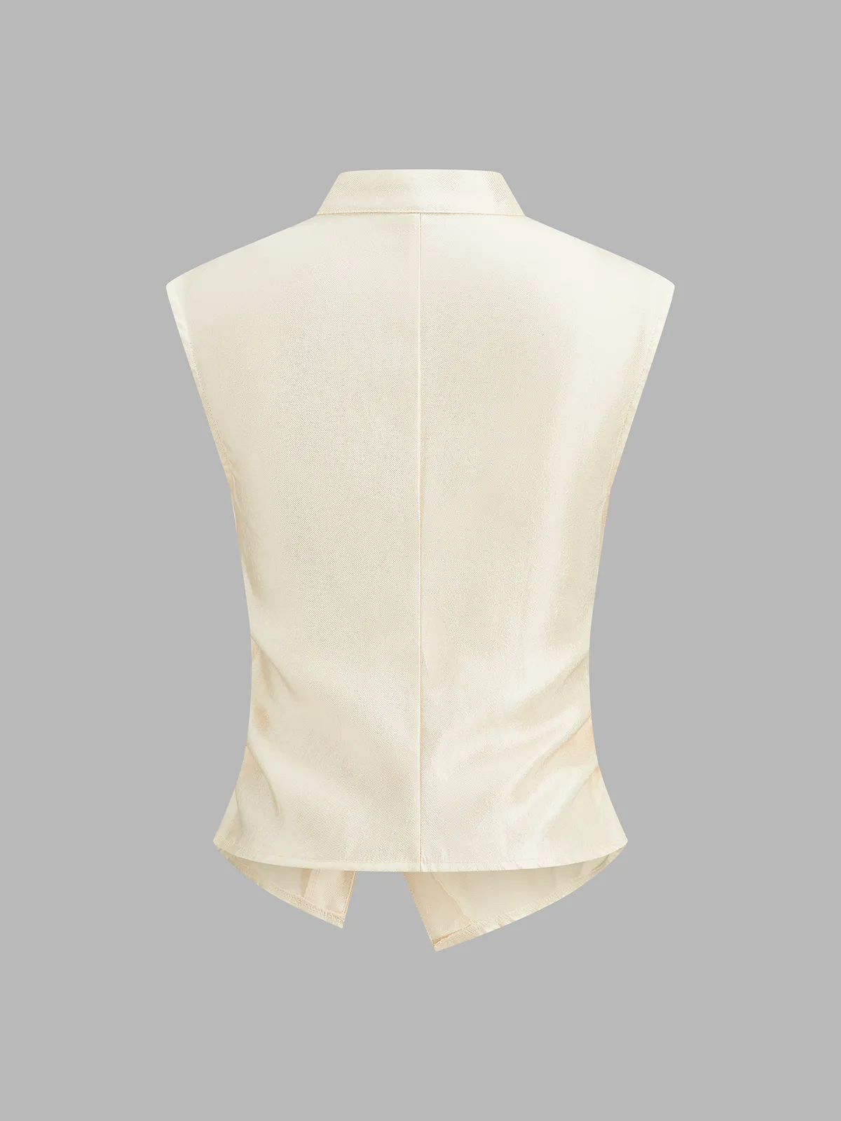 Sleeveless Mandarin Collar Asymmetric Blouse sold by COMMENSE product image thumbnail 4