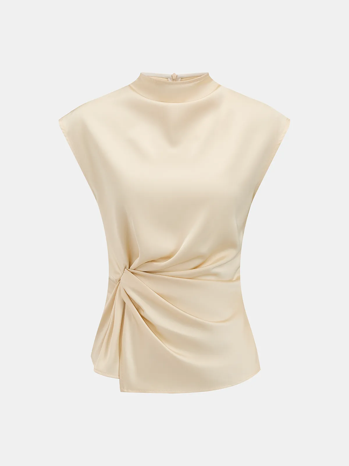 Satin Twisted Top & Wide Leg Pants Set sold by COMMENSE product image thumbnail 3