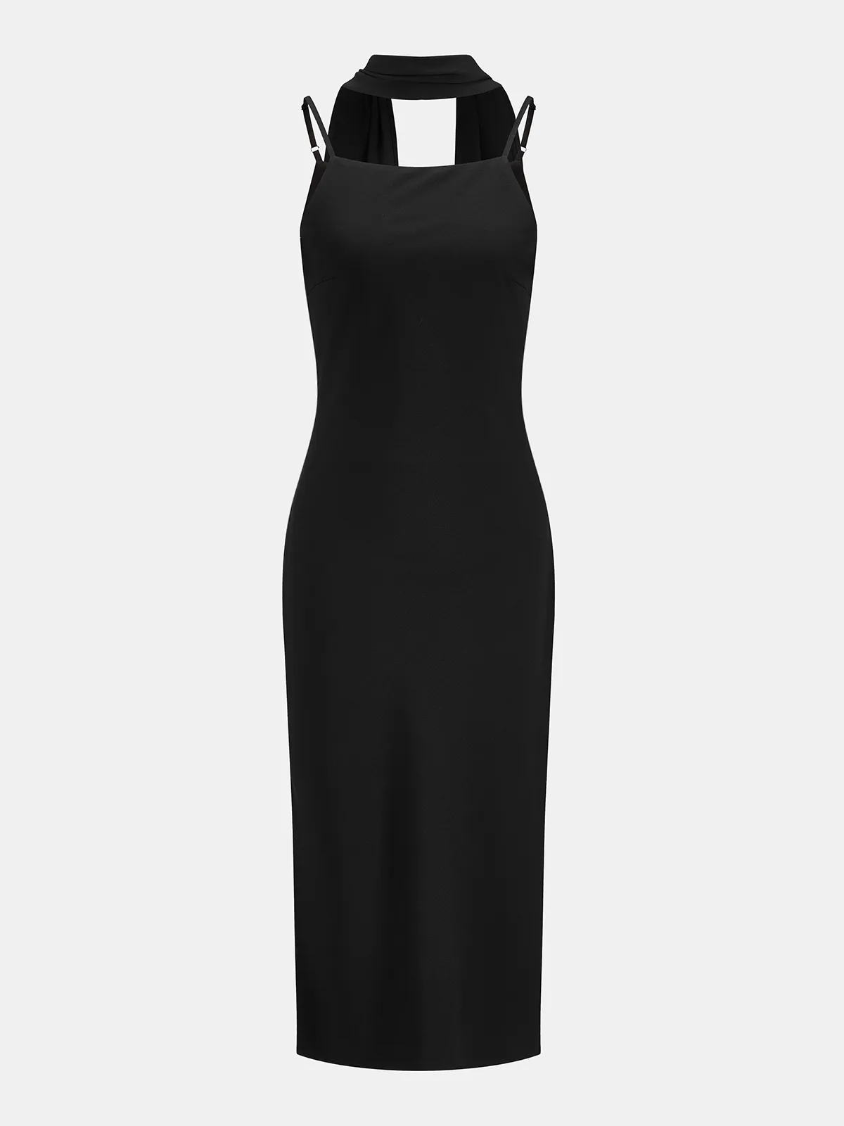 Midi Slip Dress with Removable Scarf sold by COMMENSE product image thumbnail 4