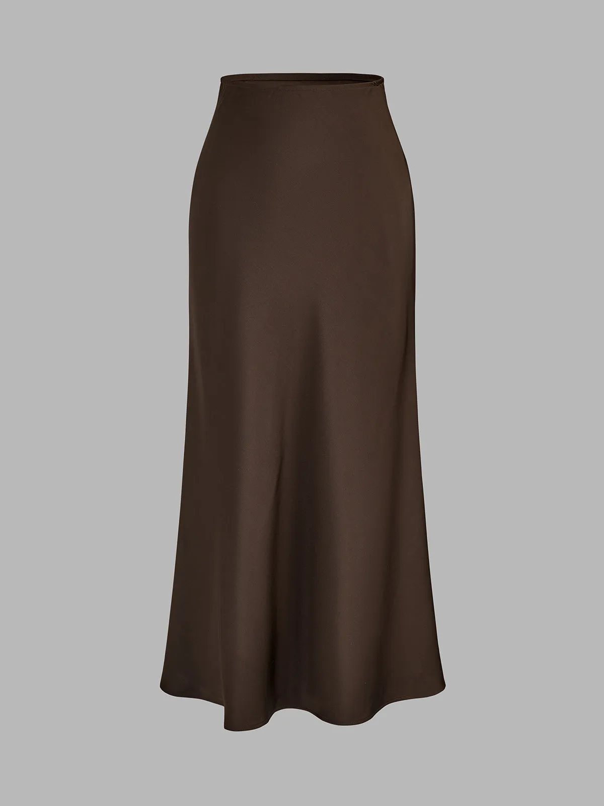 Belted Peplum Top & Satin Midi Skirt Set sold by COMMENSE product image thumbnail 5