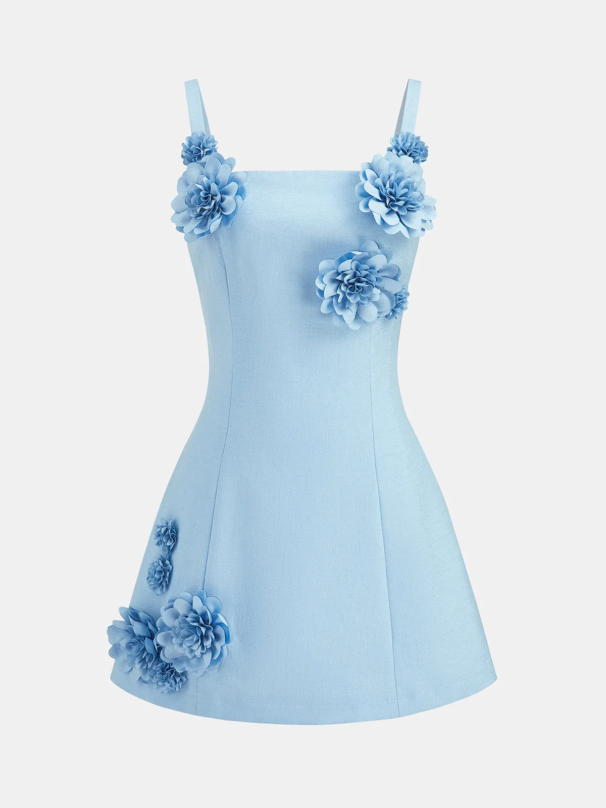 3D Floral A-Line Cami Mini Dress sold by COMMENSE