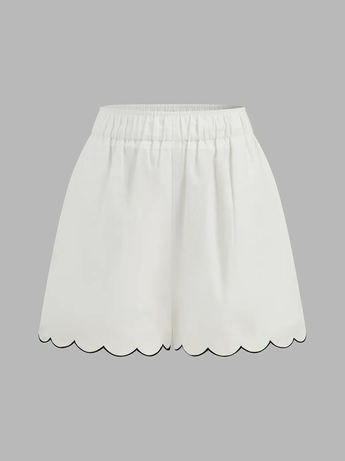 Linen-Blend Embroidered Top & Shorts Set sold by COMMENSE product image thumbnail 4