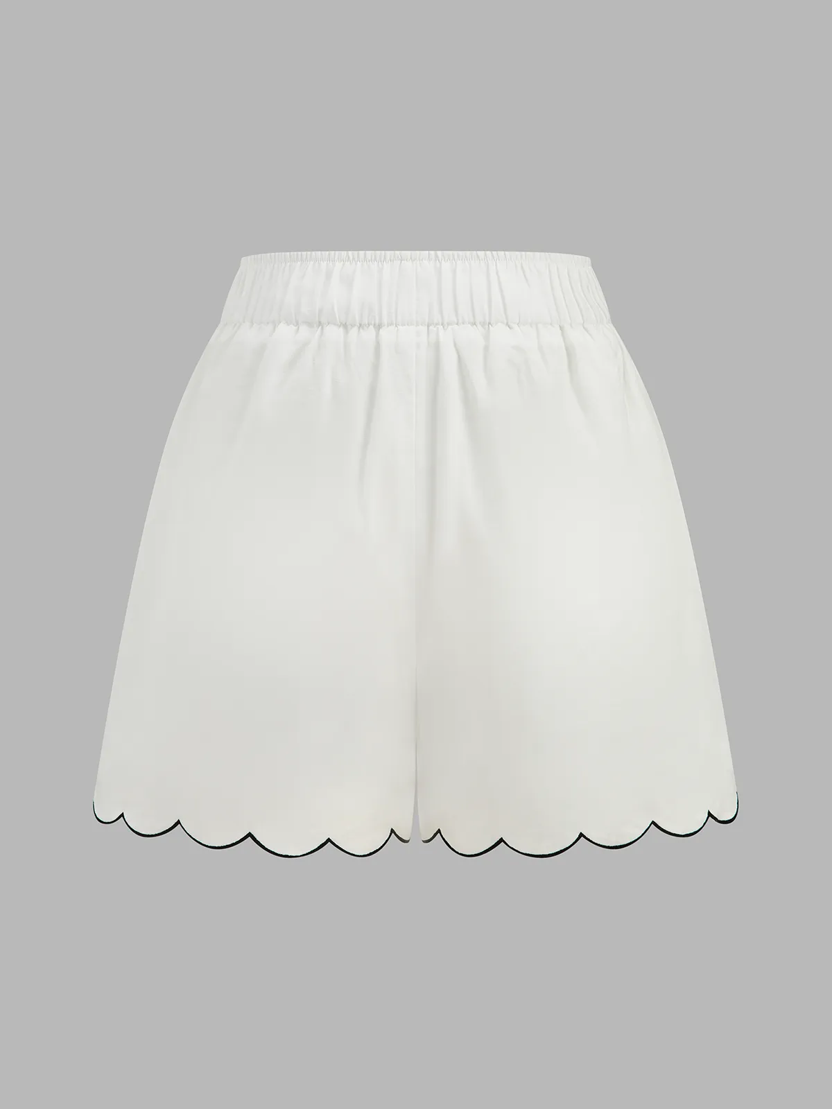 Linen-Blend Embroidered Top & Shorts Set sold by COMMENSE product image thumbnail 5