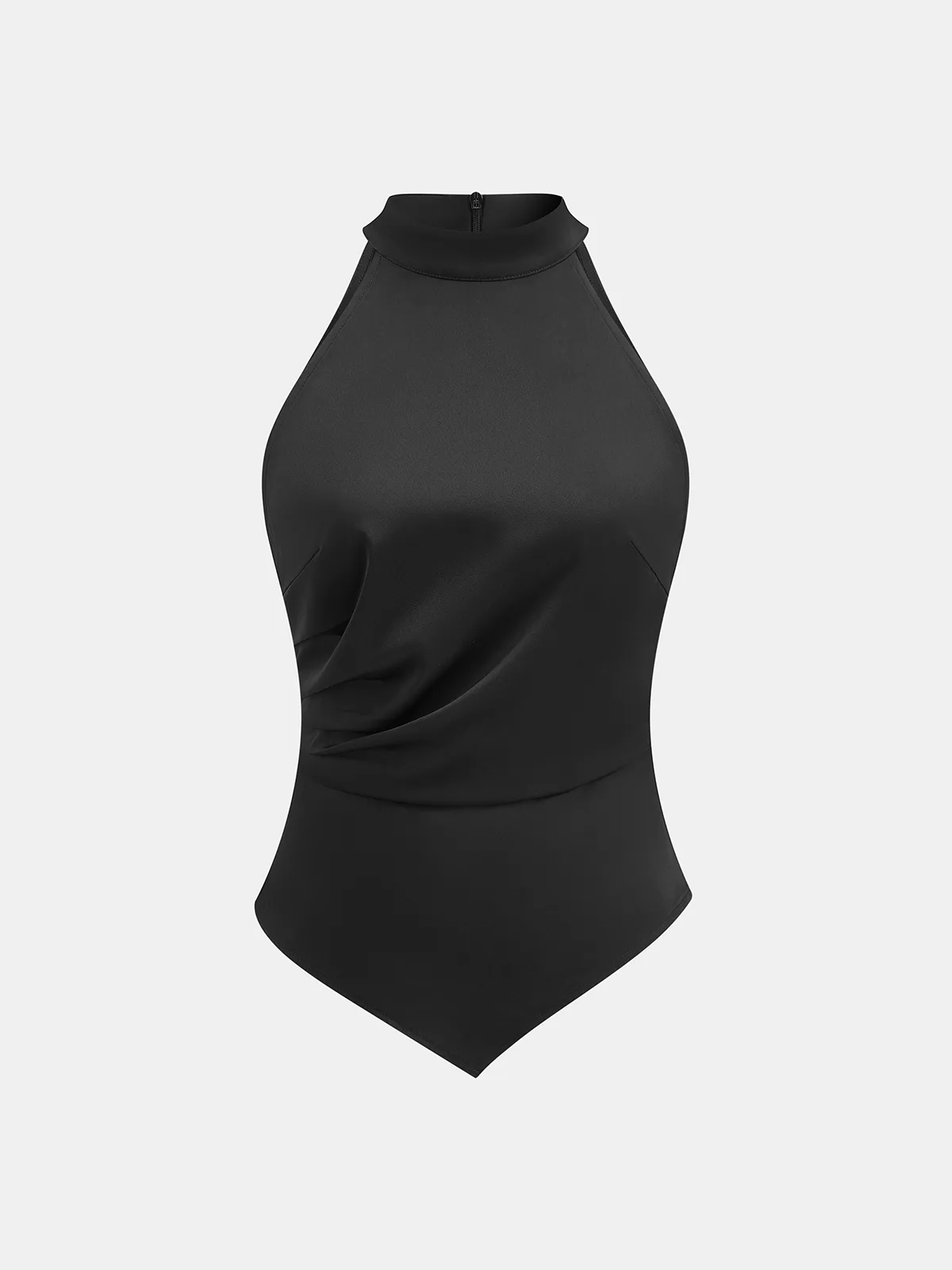 Ruched Satin Top & Elastic Waist Pants Set sold by COMMENSE product image thumbnail 3