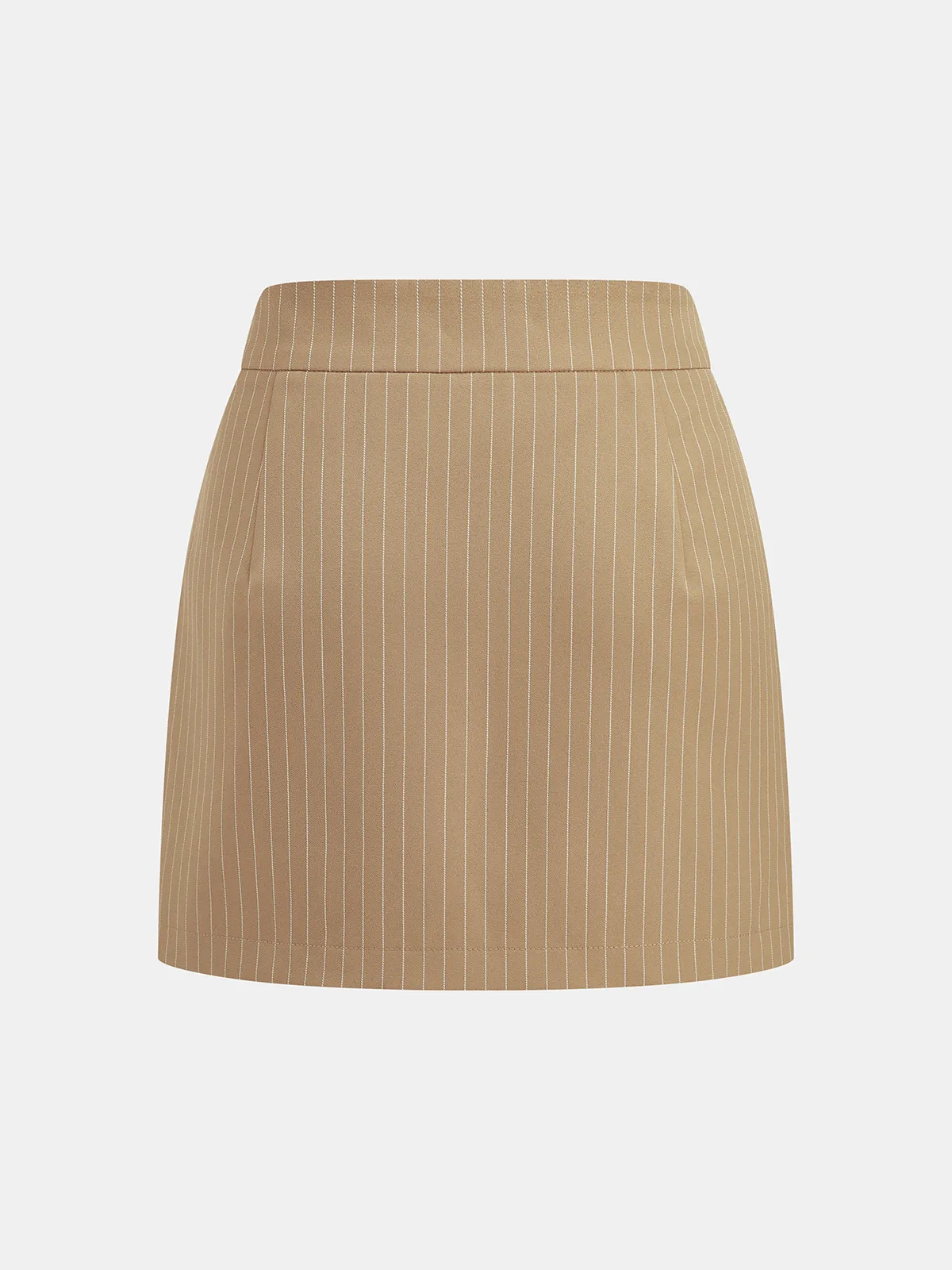 Pinstripe Tailored Vest & Mini Skirt Set sold by COMMENSE product image thumbnail 3
