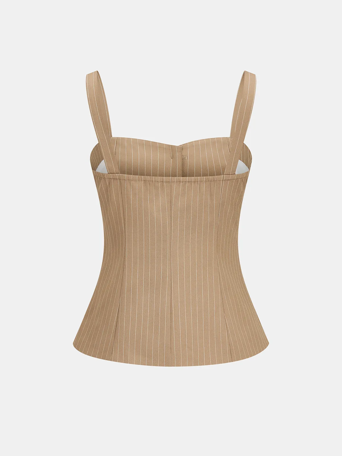Pinstripe Button-Front Cami Top & Pants Set sold by COMMENSE product image thumbnail 4