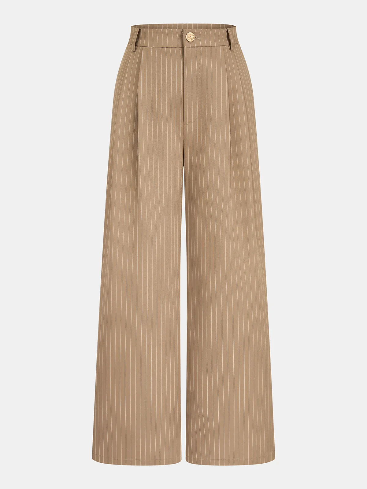 Pinstripe Button-Front Cami Top & Pants Set sold by COMMENSE product image thumbnail 5