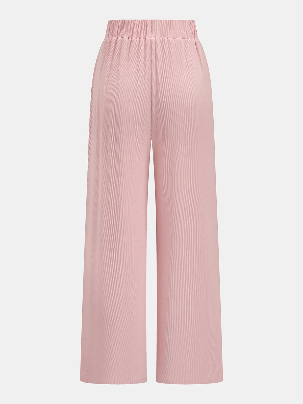 Button-Down Ribbed Knit Top & Pants Set sold by COMMENSE product image thumbnail 5
