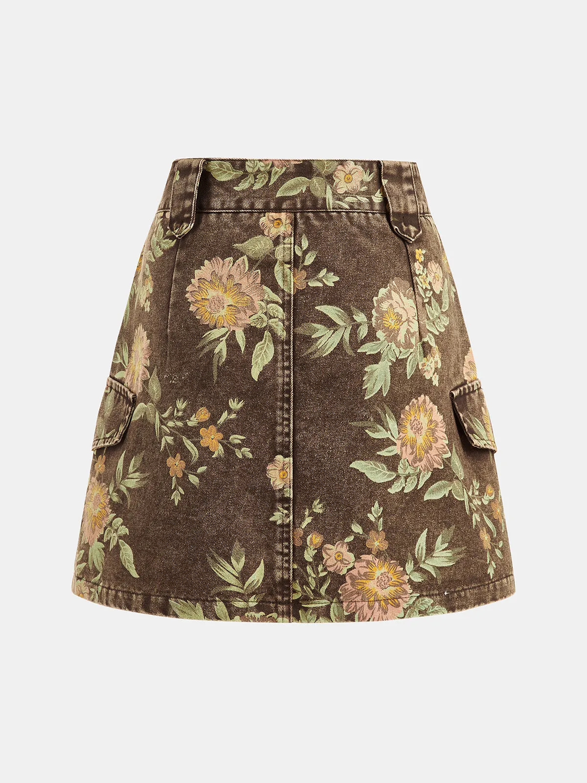 Floral Jacquard Denim Mini Skirt sold by COMMENSE product image thumbnail 3