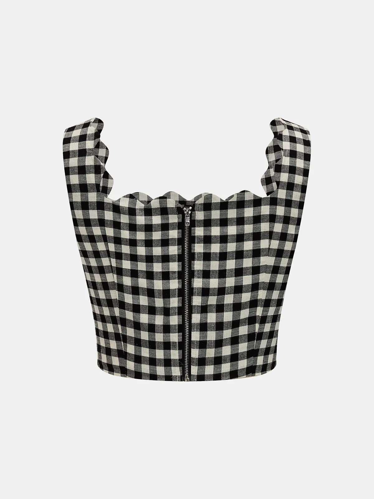 Cotton Gingham Cami Top & Midi Skirt Set sold by COMMENSE product image thumbnail 4