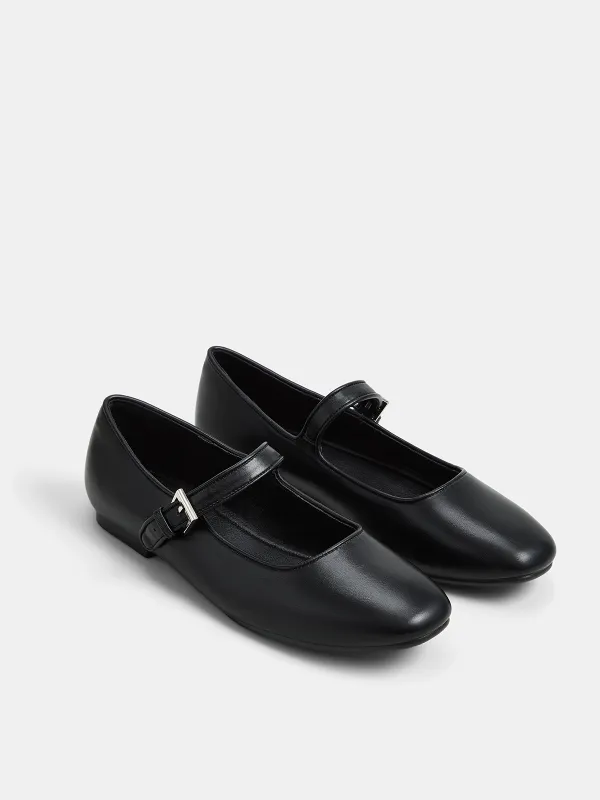 Adjustable Buckle Mary Jane Flats made by COMMENSE