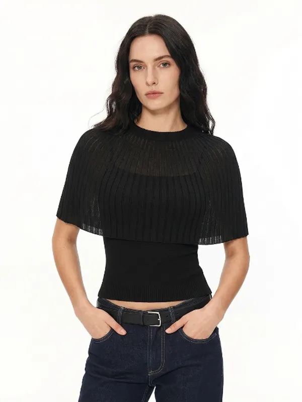 Knit Cami Top & Capelet Set made by COMMENSE