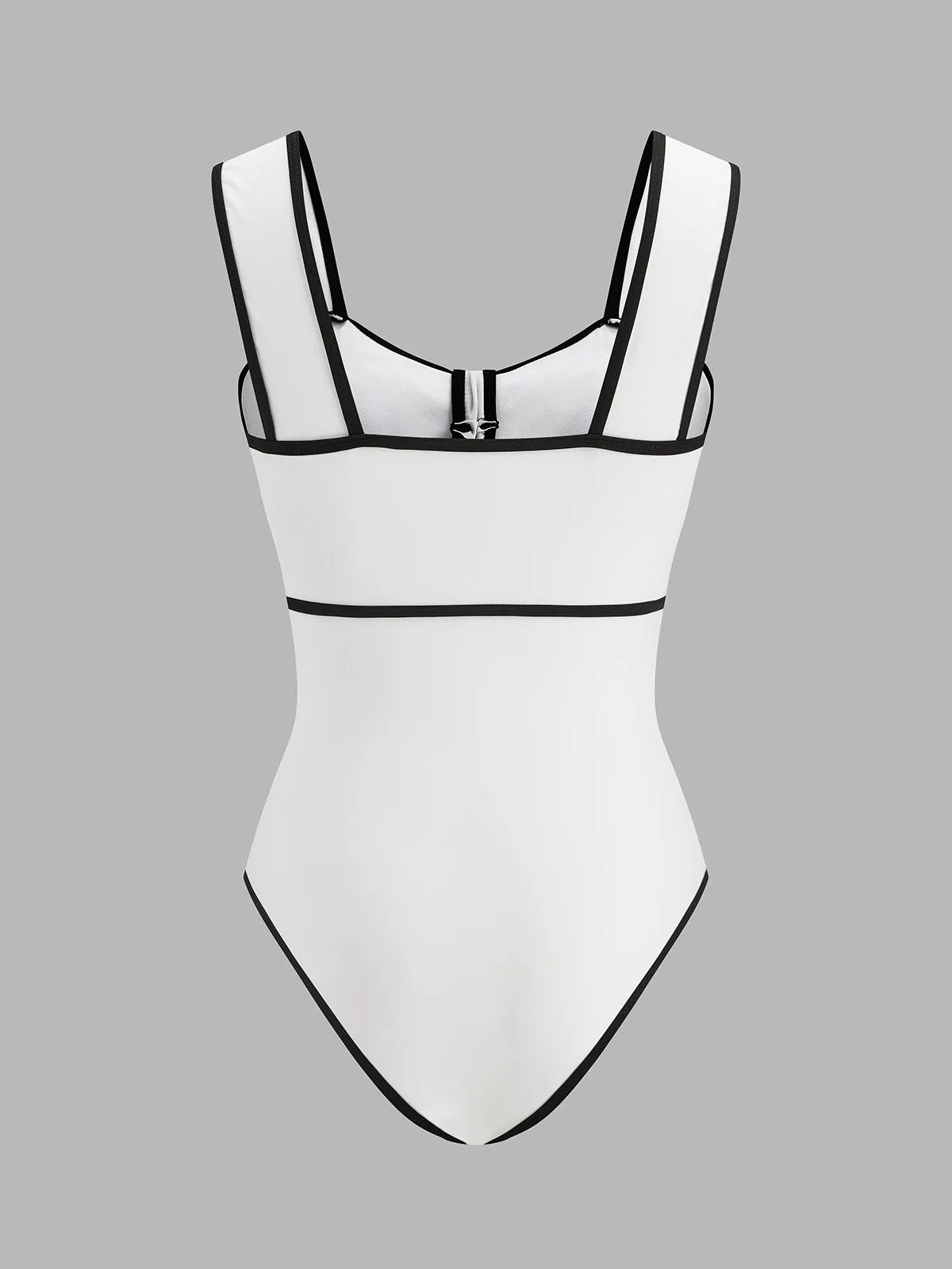 Bow Detail One Piece Swimsuit & Polka Dot Skirt Set sold by COMMENSE product image thumbnail 3