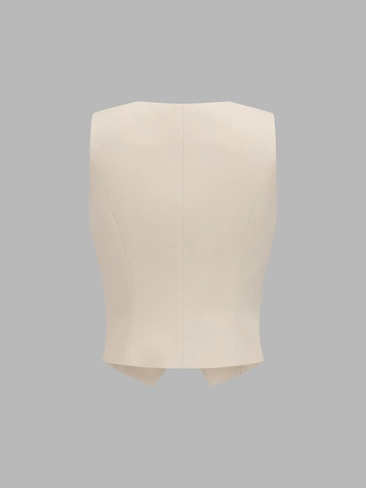 V-Neck Button Vest & Wide Leg Pants Set sold by COMMENSE product image thumbnail 4
