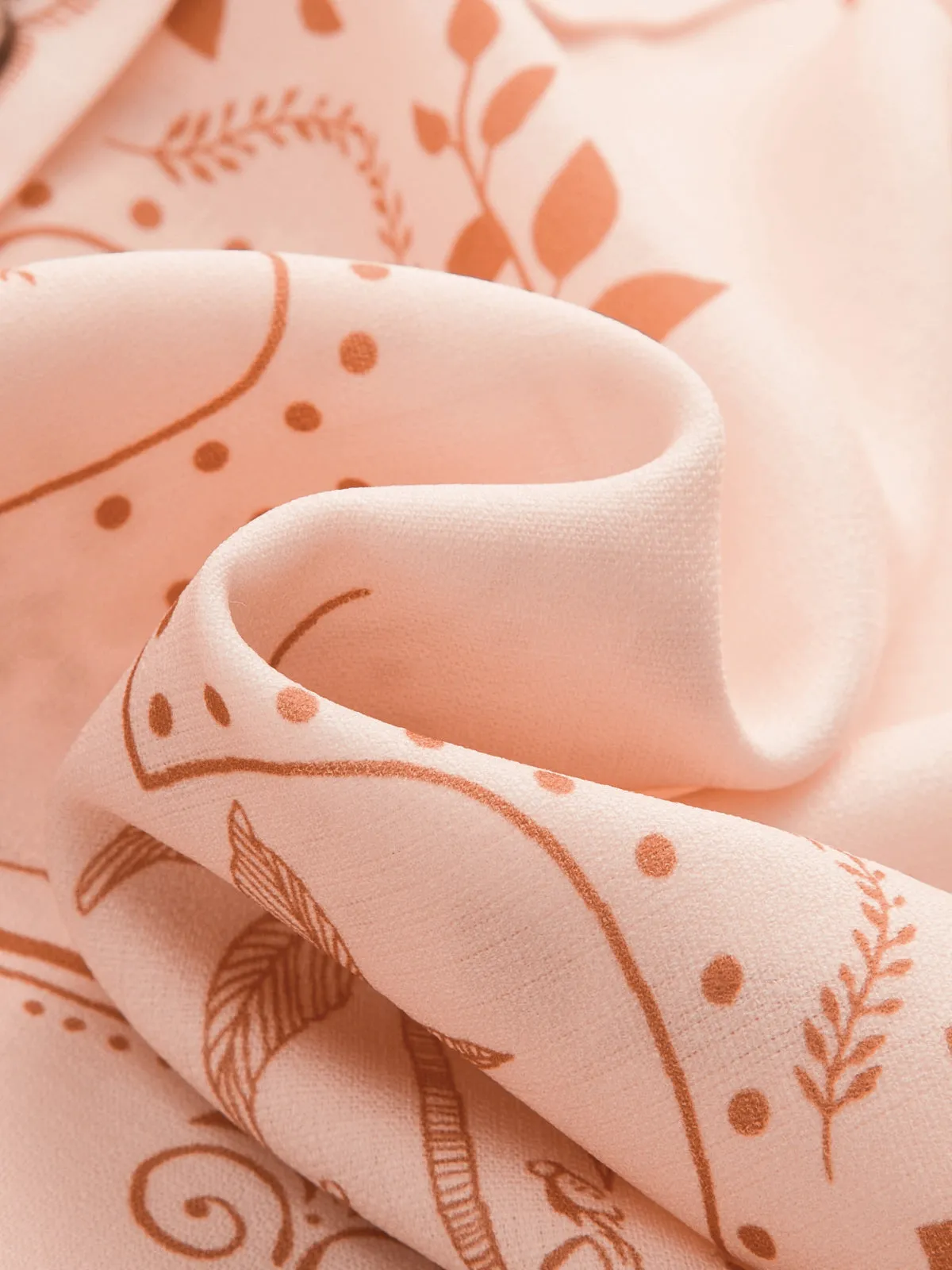 Tropical Print Belted Shirt Dress sold by COMMENSE product image thumbnail 5