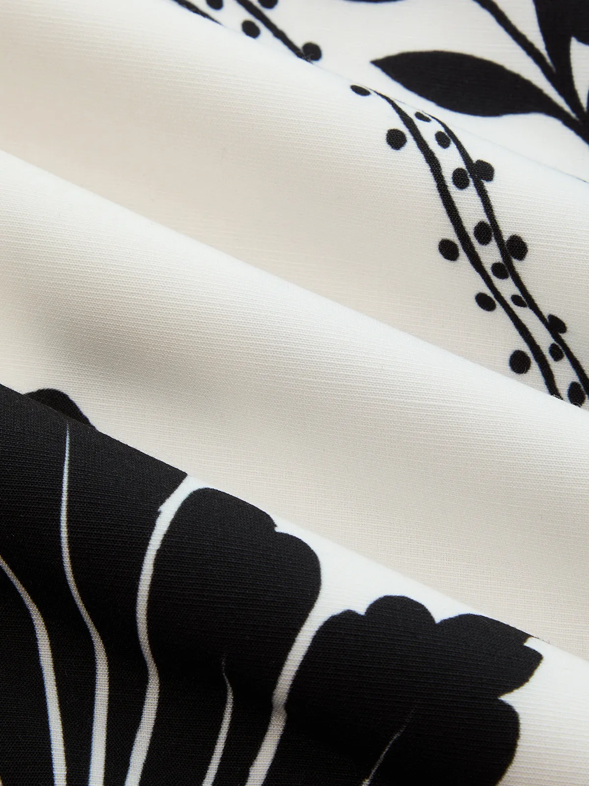 Leaf Print Cutout Asymmetrical Cami Maxi Dress sold by COMMENSE product image thumbnail 5