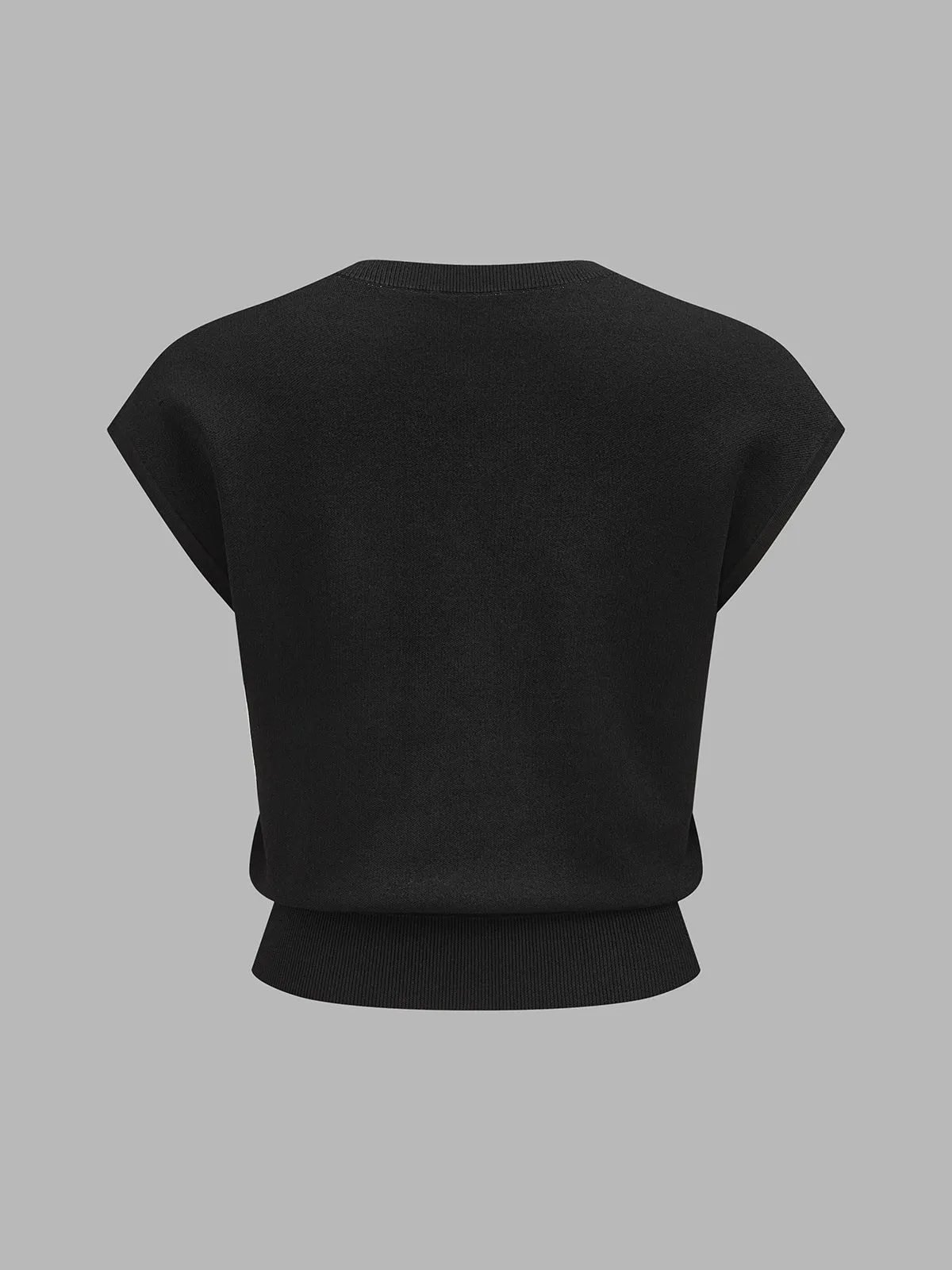 Floral Intarsia Knit Sleeveless Top sold by COMMENSE product image thumbnail 2