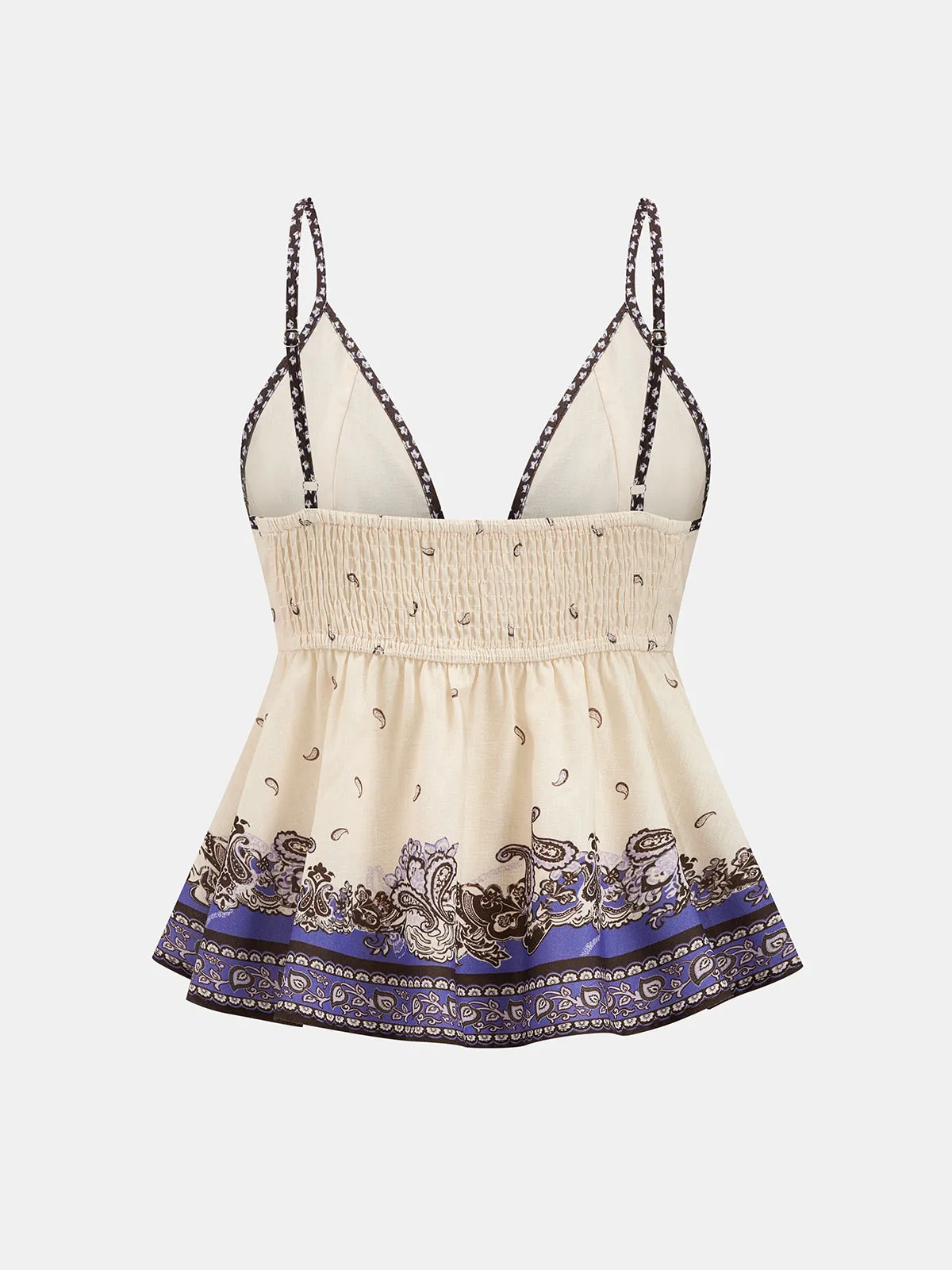 Paisley Print Cami Top & Wide Leg Pants Set sold by COMMENSE product image thumbnail 3