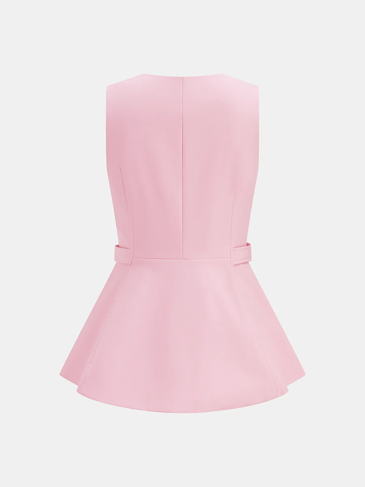 Sleeveless Peplum Vest & Flare Pants Set sold by COMMENSE product image thumbnail 4