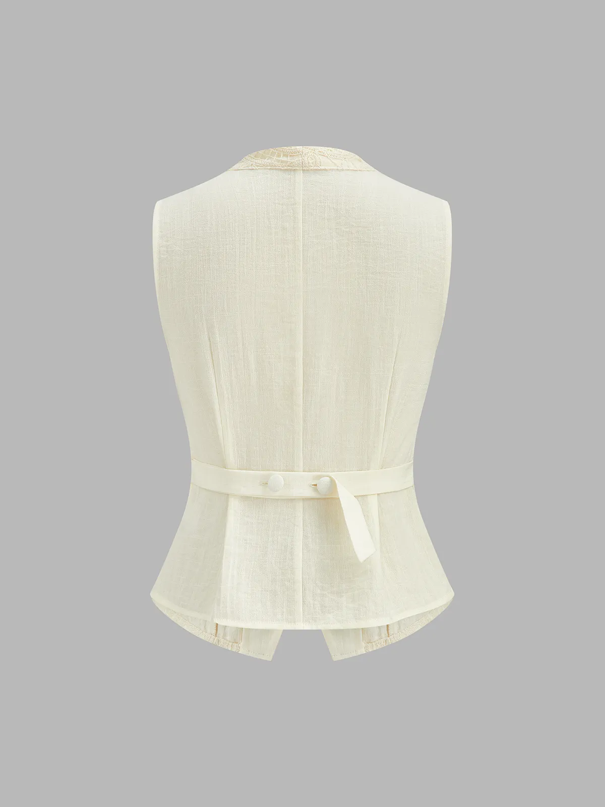 Guipure Lace Vest & Roll Cuff Pants Set sold by COMMENSE product image thumbnail 4